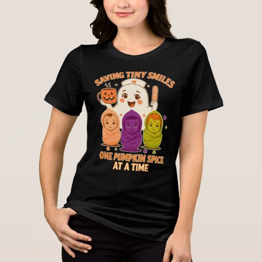 Saving Tiny Smiles - Kinderverpleegkundige Hallowe Tri-Blend Shirt (Voorkant)