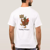 Saving Turkeys Everywhere | Funny Superhero Turkey T-shirt (Achterkant)
