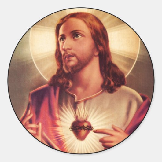 Savior Eyes opgevoed naar de hemel Ronde Sticker (Voorkant)