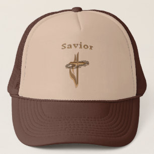 Savior gold cross trucker pet