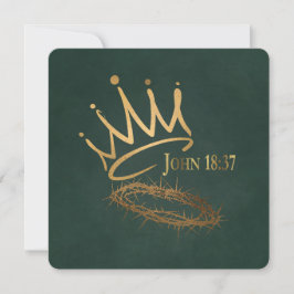 SAVIOR KING Elegant Groen Christelijk Kerstmis Kaart
