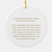 SAVIOR KING Elegant Mahonie Rood/Goud Kerstmis Keramisch Ornament (Achterkant)