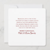 SAVIOR KING Elegant rood / goud Christelijk Kerstm Kaart (Achterkant)