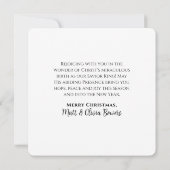 SAVIOR KING Elegant Zwart Christelijk Kerstmis Kaart (Achterkant)