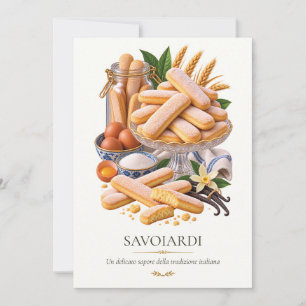 Savoiardi Poster – Vintage Italiaans Dessert Kaart