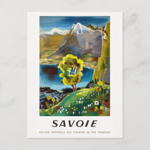 Savoie France Vintage Poster 1946 Briefkaart