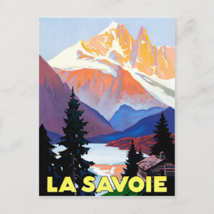Savoie, Franse Alpen, Berg, Vintage Briefkaart