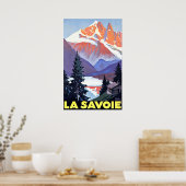 Savoie, Franse Alpen, Frankrijk, bergen op sneeuw Poster (Keuken)