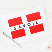 savoie provincie vlag frankrijk naam franse tekst rechthoekige sticker (Envelop)