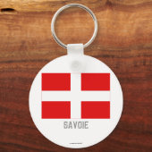 Savoie vlag met naam sleutelhanger (Voorkant)