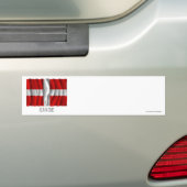 Savoie waving flag met name bumpersticker (Op auto)