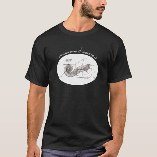 Savoir Faire Viool Scrolls Donker T-shirt (Voorkant)