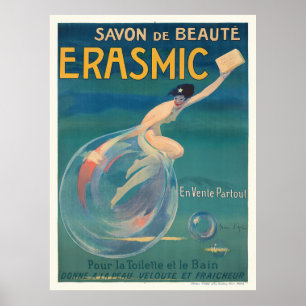 Savon De Beauté Erasmus France Vintage Poster 1912