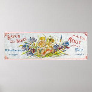 Savon Des Bebes Soap LabelParis, Frankrijk Poster