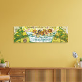 Savon Des Gentils bebes Soap Label Canvas Afdruk (Insitu (Woonkamer))