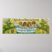 Savon Des Gentils bebes Soap Label Poster (Voorkant)