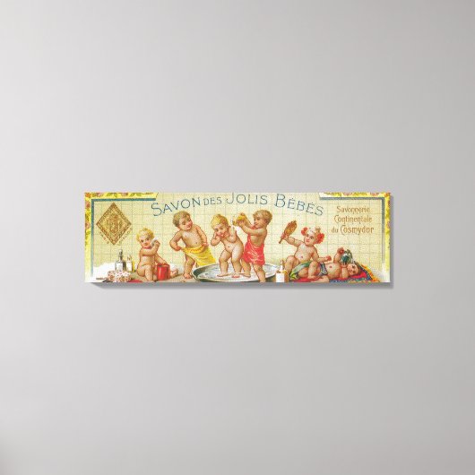 Savon Des Jolis Bebes Soap LabelParis, Frankrijk Canvas Afdruk (Voorkant)