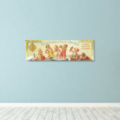 Savon Des Jolis Bebes Soap LabelParis, Frankrijk Canvas Afdruk (Insitu (Houten vloer))