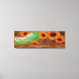 Savon Helianthis D or Soap LabelParis, Frankrijk Canvas Afdruk