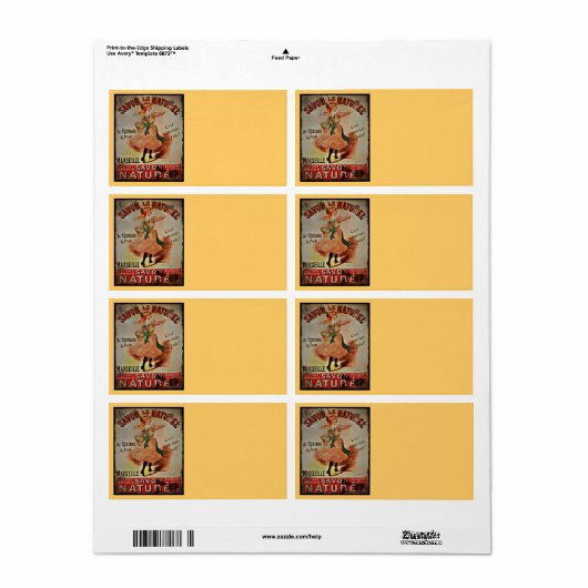  Savon Naturel Soaps Etiket (Full Sheet)