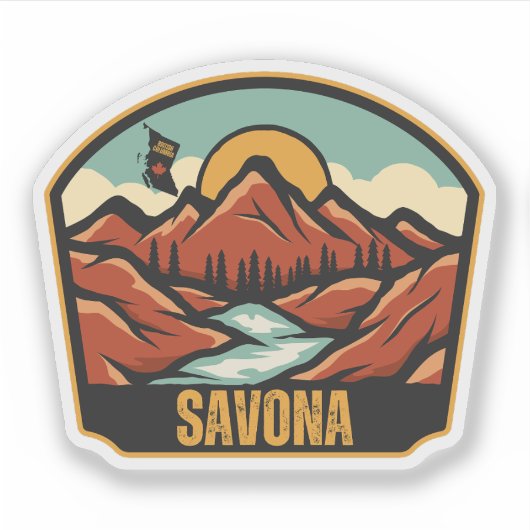 Savona, Brits-Columbia Sticker (Voorkant)