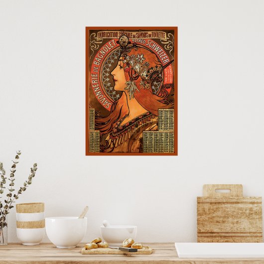 Savonnerie De Bagnolet door Mucha Poster (Keuken)