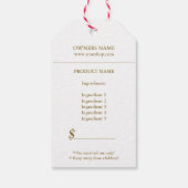 SAVONNERIE ~ Gift-, Price Label Cadeaulabel (Achterkant)