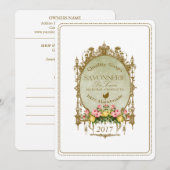 SAVONNERIE ~ Kaart voor uitnodiging (Voorkant / Achterkant)