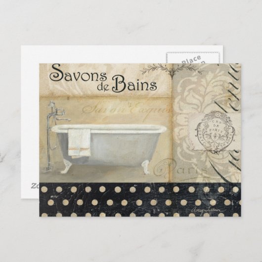 Savons de Bains Briefkaart (Voorkant / Achterkant)