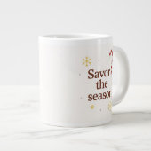 Savor the Season | Candy Cane Christmas Mug Grote Koffiekop (Voorkant rechts)