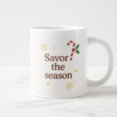 Savor the Season | Candy Cane Christmas Mug Grote Koffiekop (Rechts)
