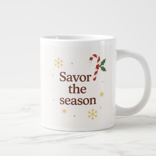 Savor the Season | Candy Cane Christmas Mug Grote Koffiekop (Rechts)