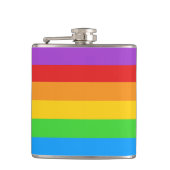 Savor with Pride: Regenboogvlag Heupfles (Voorkant)