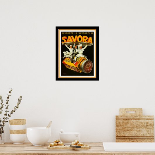 "Savora" Franse Deco Advertisement 16x20 Poster (Keuken)
