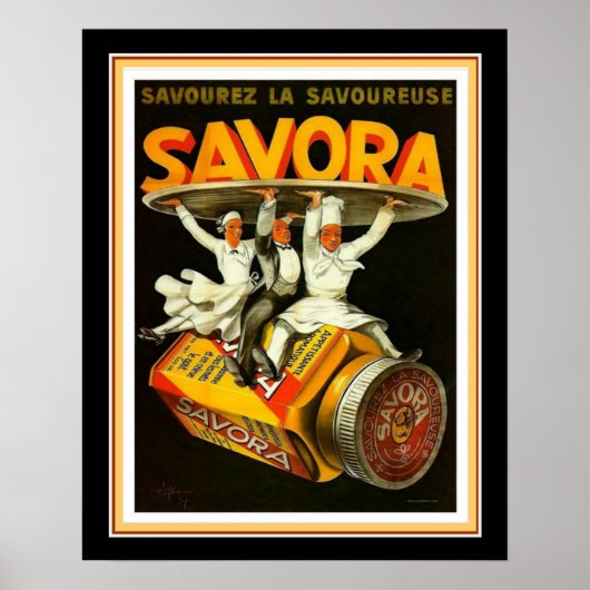 "Savora" Franse Deco Advertisement 16x20 Poster (Voorkant)