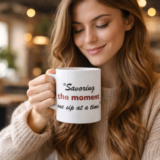 Savoring the moment, one sip at a time. koffiemok
