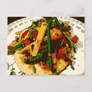 Savory Green Pea en Tomato Veggie Saute Dish Briefkaart