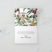 Savory Olife Tuscan Waterverf Wedding Bedankkaart (Binnen)