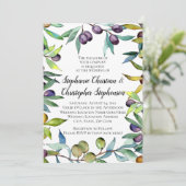 Savory Olife Tuscan Waterverf Wedding Kaart (Staand voorkant)