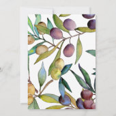 Savory Olife Tuscan Waterverf Wedding Kaart (Achterkant)