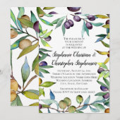 Savory Olife Tuscan Waterverf Wedding Kaart (Voorkant / Achterkant)