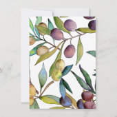 Savory Oliving Tuscan Waterverf Save the Date Kaart (Achterkant)