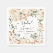 Savory Rustic Floral Vrijgezellenfeest gepersonali Servet (Voorkant)