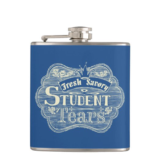 Savory Student Tears Hand Drawn Chalkboard Heupfles (Voorkant)