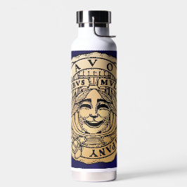 Savoy blauwe en gouden waterfles