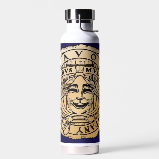 Savoy blauwe en gouden waterfles (Links)