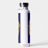 Savoy blauwe en gouden waterfles (Rechts)