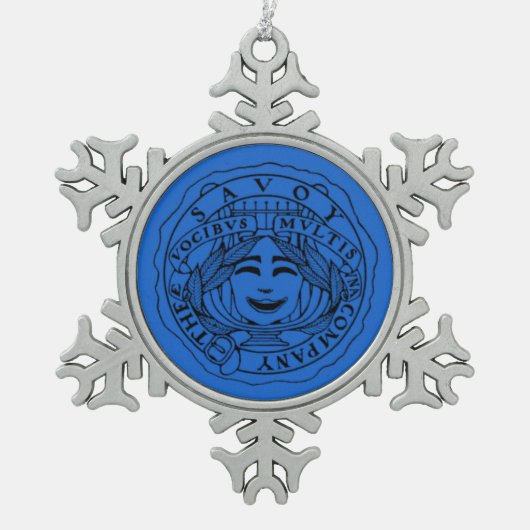 Savoy blue Snowflake ornament (Voorkant)