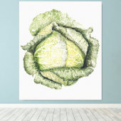 Savoy Cabbage Canvas Afdruk (Insitu (Houten vloer))