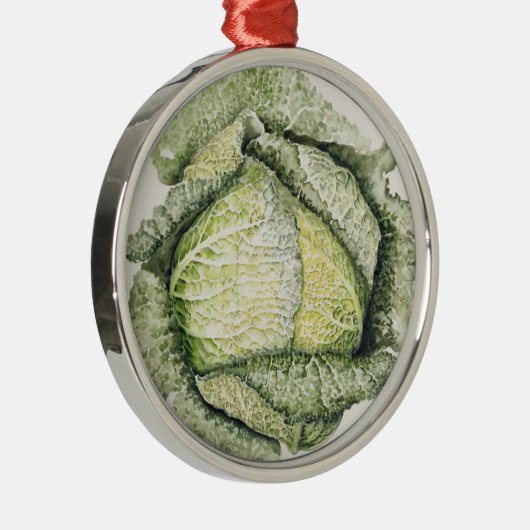 Savoy Cabbage Metalen Ornament (Rechts)